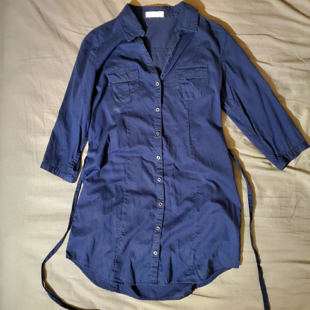 Forever 21 Navy Blue Shirt Dress